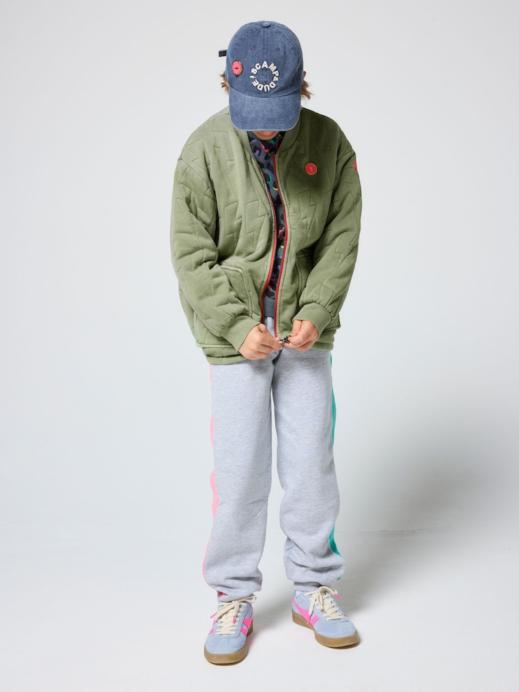 SCAMP & DUDE Green Quilted Bolt Bomber Jacket - Image 3 of 3