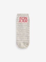Pink/Grey/Blue Sports Dogs In Paris Trainer Socks 4 Pack - Image 2 of 5