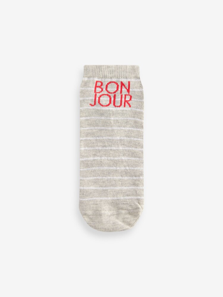 Pink/Grey/Blue Sports Dogs In Paris Trainer Socks 4 Pack - Image 2 of 5