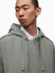 AllSaints Grey Comiso Parka Coat Jacket - Image 7 of 8