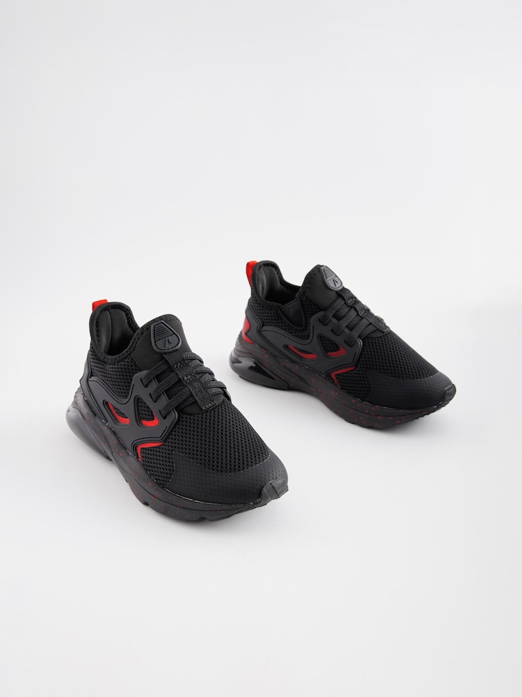 Red/Black Elastic Lace Trainers - Image 1 of 6
