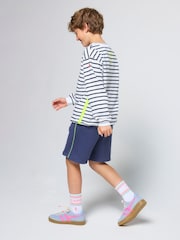 SCAMP & DUDE Blue Stripe Colourblock Sweatshirt - Image 2 of 3