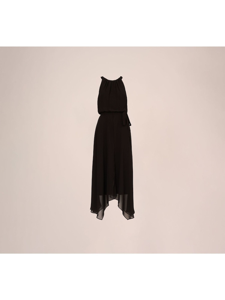 Adrianna Papell Jersey And Chiffon Black Jumpsuit - Image 6 of 6