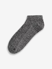 Pink/Black/Silver Sparkle Pellerine Trainers Socks 3 Pack - Image 2 of 4