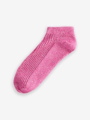 Pink/Black/Silver Sparkle Pellerine Trainers Socks 3 Pack - Image 4 of 4