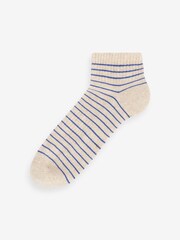 Pink/Peach/Grey Cushion Sole Ribbed Sport Trainer Socks 3 Pack With Arch Support - Image 2 of 4