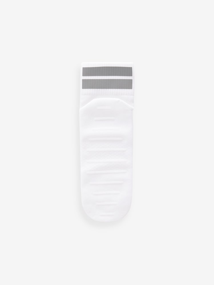 White Running Gripper Trainer Socks 2 Pack - Image 2 of 3