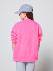 SCAMP & DUDE Pink Quilted Bolt Bomber Jacket - Image 3 of 3
