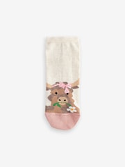 Rosa/Violette Hamish die Hochlandkuh​​​​​​​ - Sneakersocken im 4-er-Pack - Bild 2 von 5