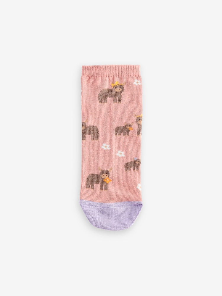 Rosa/Violette Hamish die Hochlandkuh - Sneakersocken im 4-er-Pack - Bild 5 von 5 Rosa/Violette Hamish die Hochlandkuh - Sneakersocken im 4-er-Pack - Bild 5 von 5