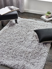 Silver Grey Lola Sparkle Plush Rug - Image 3 of 10