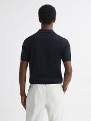 Reiss Navy Bello Striped Polo T-Shirt - Image 4 of 4