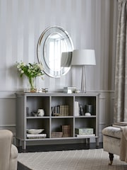 Laura Ashley Pale Charcoal Henshaw Low Bookcase - Image 1 of 5