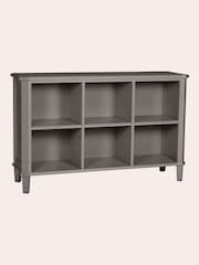 Laura Ashley Pale Charcoal Henshaw Low Bookcase - Image 3 of 5