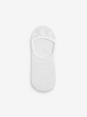 White Heart/Star Textured Low Cut Invsible Trainer Socks 4 Pack - Image 4 of 5