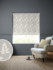 Emily Bond Pebble Grey 100% Cotton Tynesfield Made to Measure Roman Blinds - Image 1 of 5