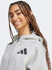 adidas Grey Z.N.E. Full Zip Hoodie - Image 5 of 7