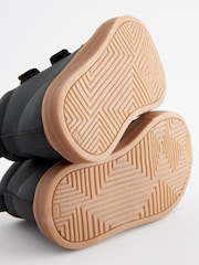 Black with Gum Sole Wide Fit (G) Warm Lined Touch Fastening Boots - Image 4 of 5