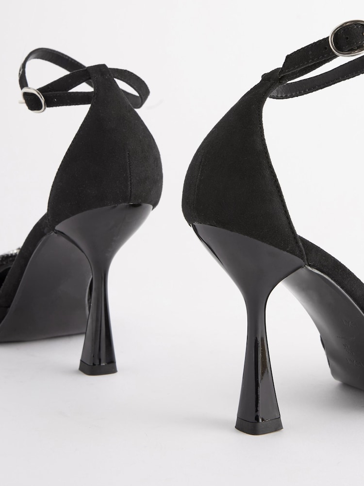 Black Forever Comfort® Bow Point Toe Heels - Image 5 of 5