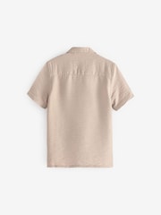 White Crinkle Short Sleeve Textured Shirt (3-16yrs) - Image 2 of 3