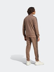 rjava - adidas 3-črtast; progast Tricot Tracksuit - Slika 2 iz 9