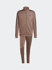rjava - adidas 3-črtast; progast Tricot Tracksuit - Slika 7 iz 9