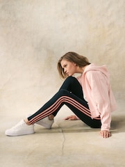 adidas Dark Black Sportswear 3 Stripes Leggings - Image 3 of 5