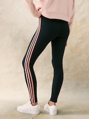 adidas Dark Black Sportswear 3 Stripes Leggings - Image 4 of 5