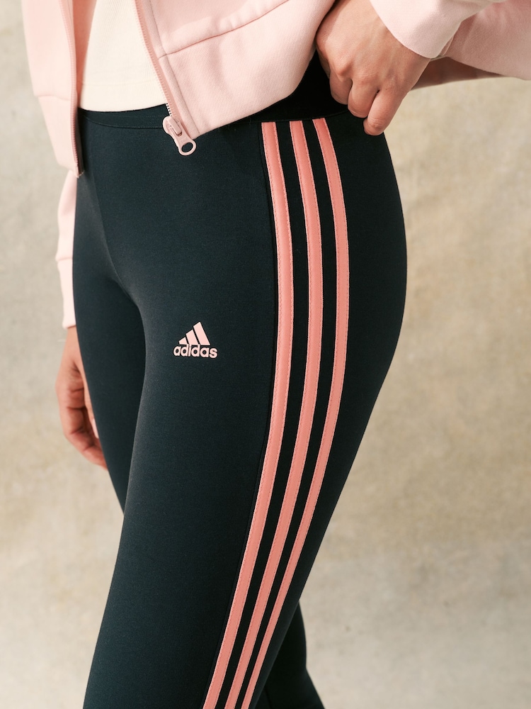 adidas Dark Black Sportswear 3 Stripes Leggings - Image 5 of 5
