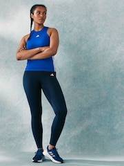 adidas Blue Optime Essentials Leggings - Image 2 of 4