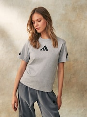adidas Grey Z.N.E 100% Cotton T-Shirt - Image 1 of 5