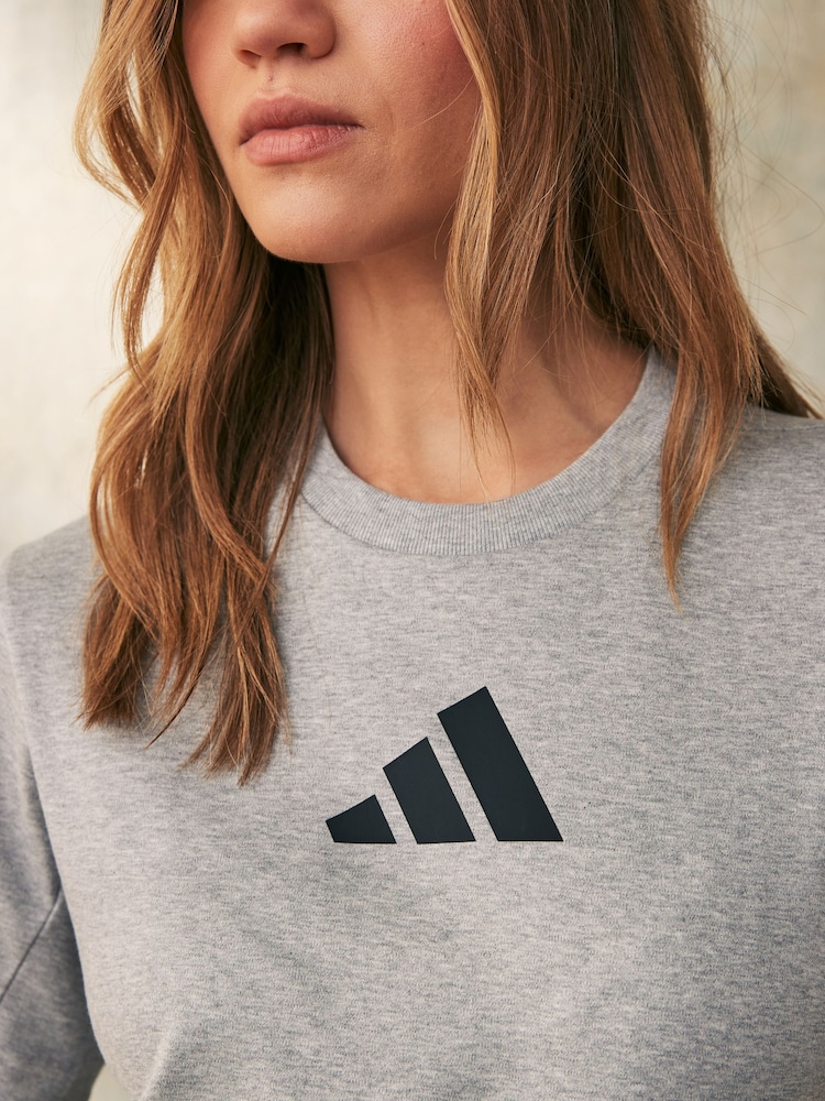 adidas Grey Z.N.E 100% Cotton T-Shirt - Image 5 of 5