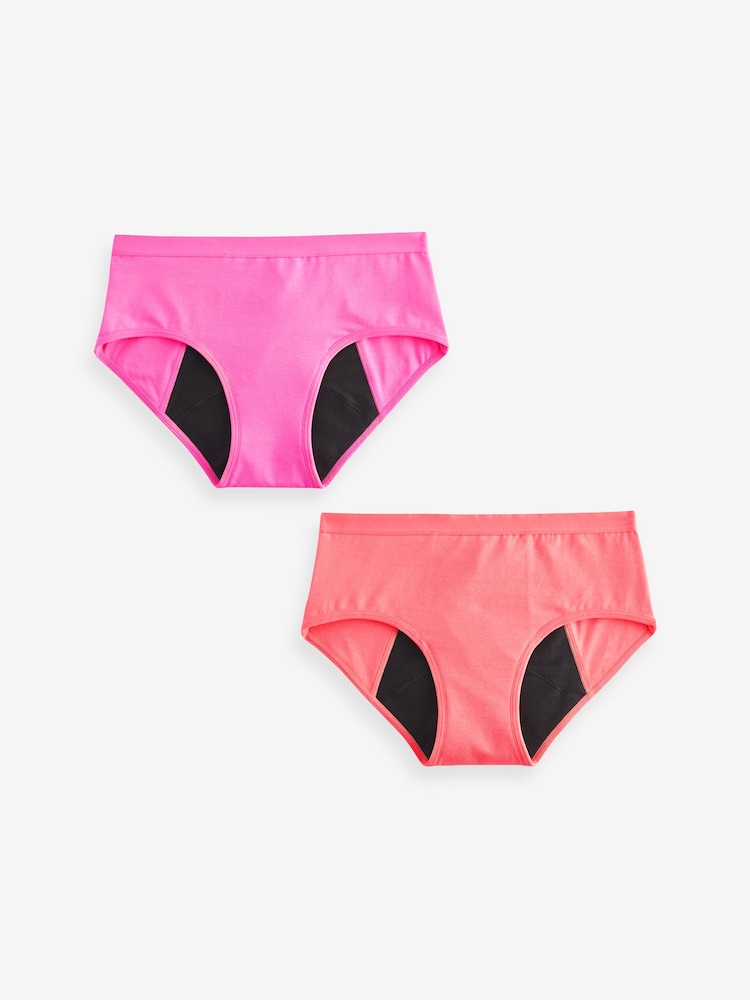 Rose/Orange - Lot de 2 pantalons menstruels ados (7-16 ans) - Image 1 de 6