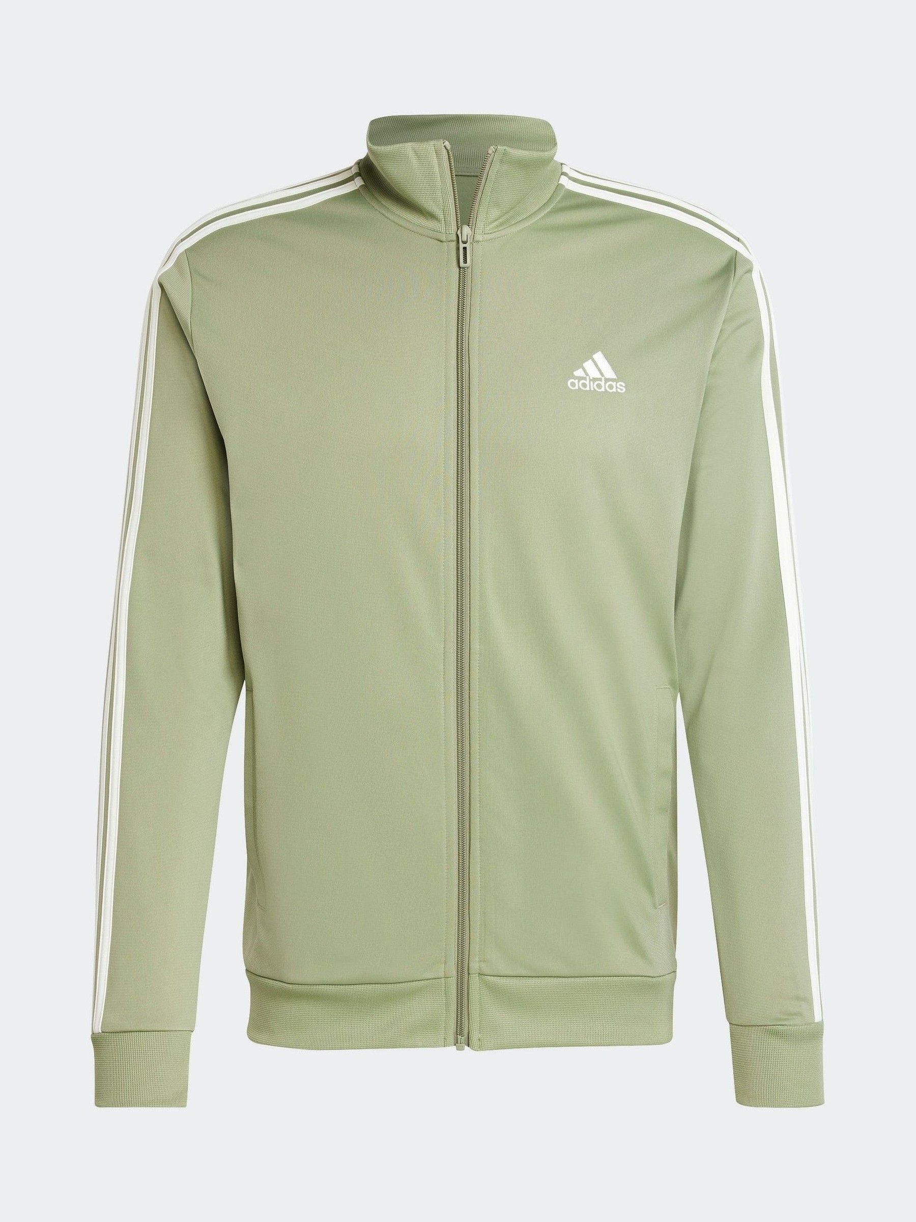 3 stripe green tracksuit jacket best sale