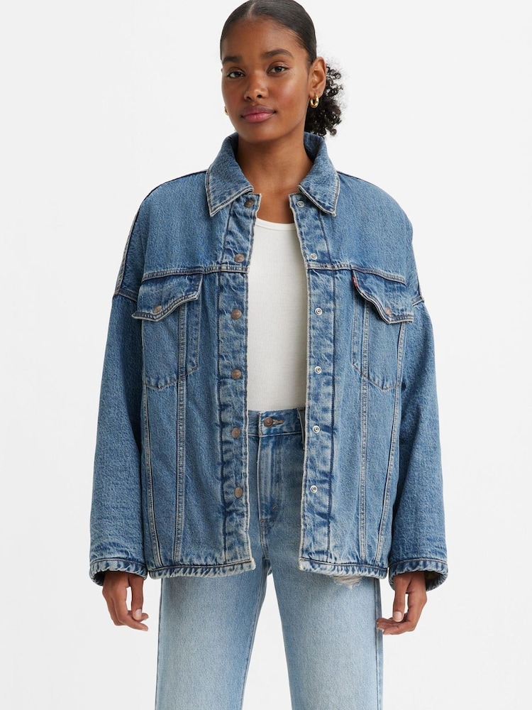 Levi's® Blue Fly Trucker Jacket - Image 1 of 4
