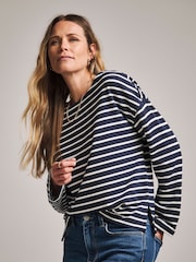 Anthology By JD Williams Mono Stripe Cotton Long Sleeve Top - Image 1 of 4