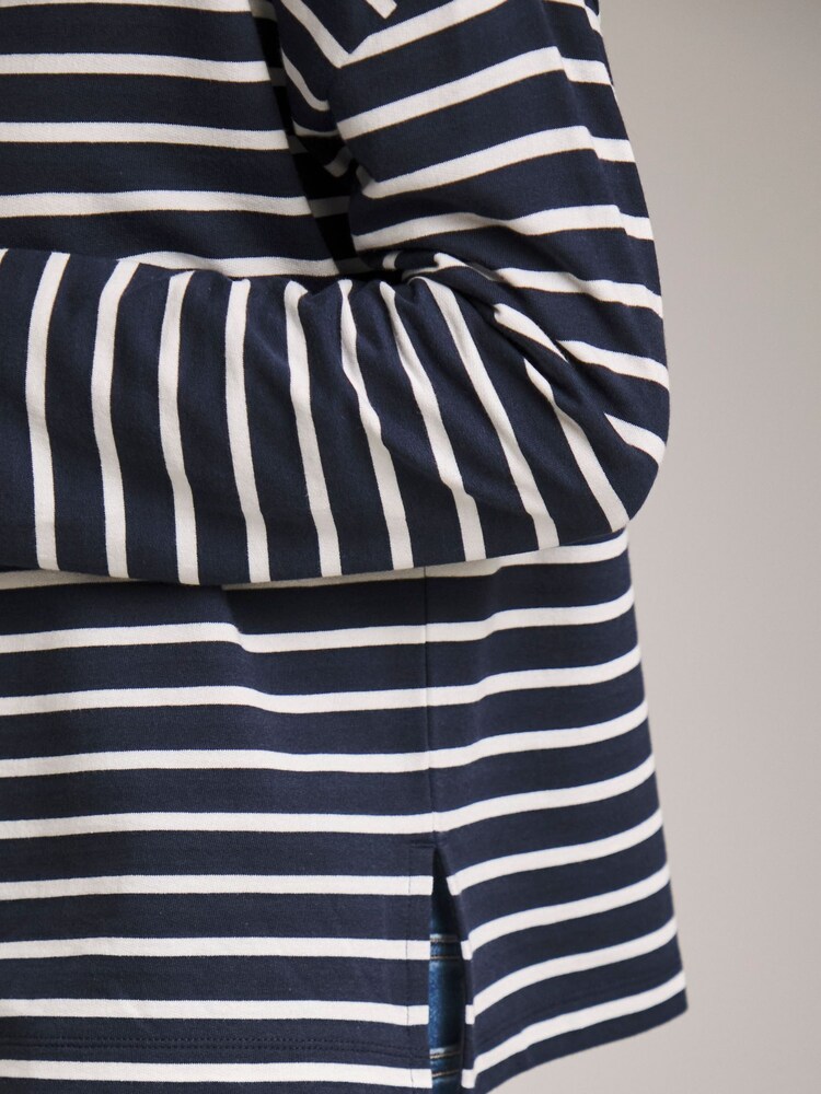 Anthology By JD Williams Mono Stripe Cotton Long Sleeve Top - Image 4 of 4 Anthology By JD Williams Mono Stripe Cotton Long Sleeve Top - Image 4 of 4