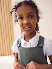 Grey Jersey Stretch Pinafore School Dress (3-14yrs) - Image 5 of 7