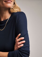 JD Williams Blue Anthology Midnight Bamboo Jersey Long Sleeve Tee - Image 4 of 4
