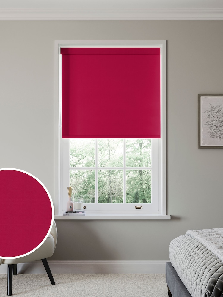 Peony Pink Echo Made to Measure Blackout Roller Blind - Image 1 of 6