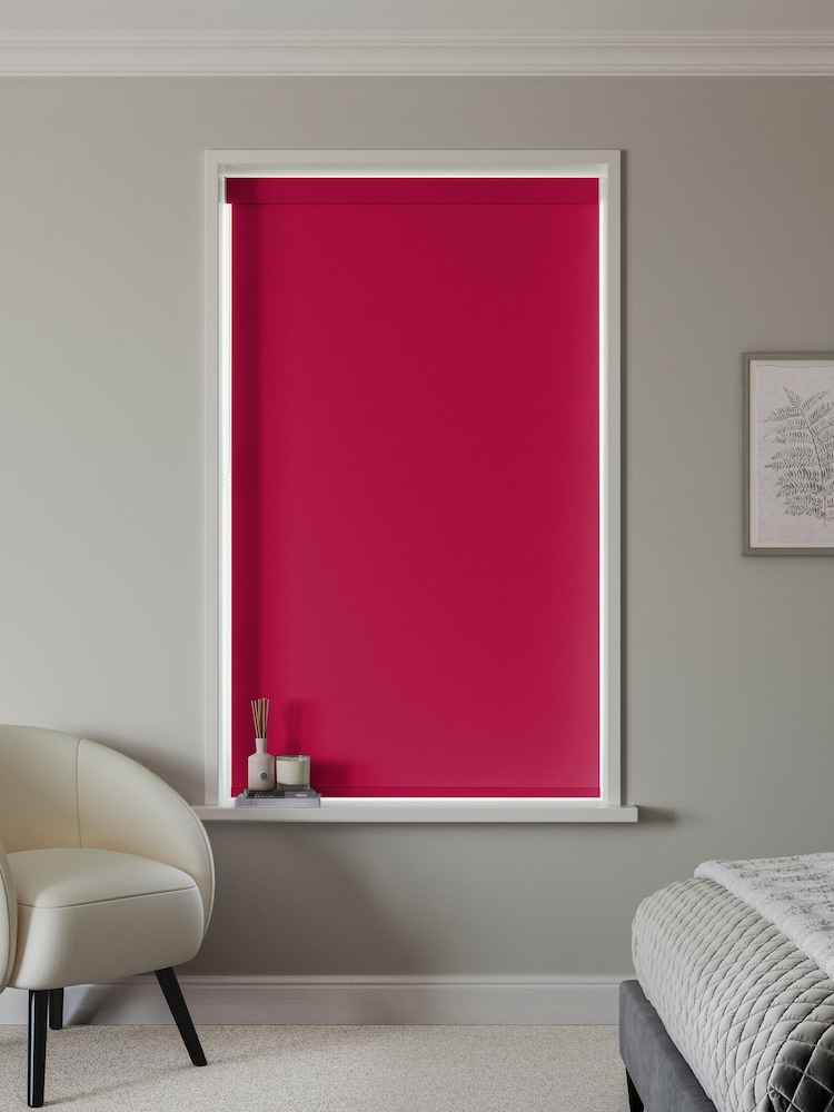 Peony Pink Echo Made to Measure Blackout Roller Blind - Image 2 of 6