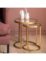Gallery Home Gold Ruston Nest of 2 Tables - Image 1 of 11