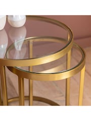 Gallery Home Gold Ruston Nest of 2 Tables - Image 2 of 11