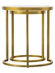Gallery Home Gold Ruston Nest of 2 Tables - Image 4 of 11