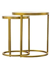 Gallery Home Gold Ruston Nest of 2 Tables - Image 6 of 11