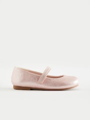 Pink Wide Fit (G) Mary Jane Touch Fastening Occasion Shoes - Image 2 of 5
