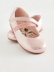 Pink Wide Fit (G) Mary Jane Touch Fastening Occasion Shoes - Image 3 of 5