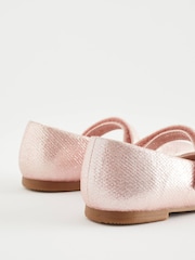Pink Wide Fit (G) Mary Jane Touch Fastening Occasion Shoes - Image 4 of 5