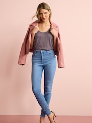 Jasnoniebieskie - Push-Up Skinny Jeans - Image 1 of 5