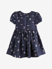 Baker by Ted Baker Navy Cloque Dress - Image 7 of 9